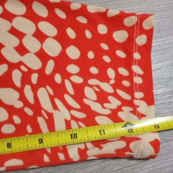 CATO Women's Wrap Dress Size 18/20W Orange/ Cream - Picture 10 of 12